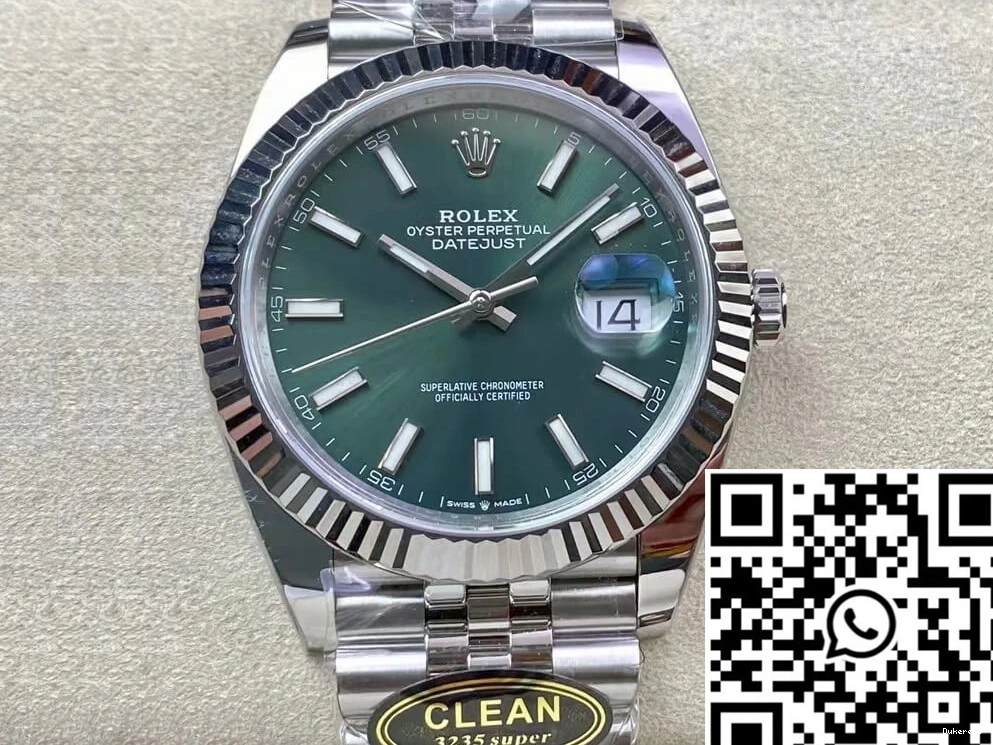 M126334-0027 Clean Datejust Dial Rolex Factory Mint Green 0511